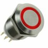 Lamptron Vandalismusschalter 19mm - Silverline - red