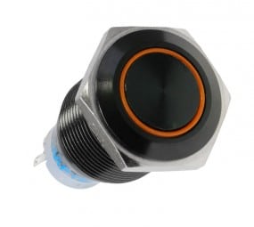 Lamptron Vandalismustaster / Schalter 16mm - Blackline - orange