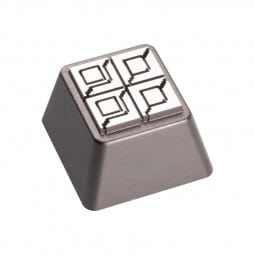 ZOMOPLUS Aluminium Keycap Battle City Stahlwand - anthrazit/weiß