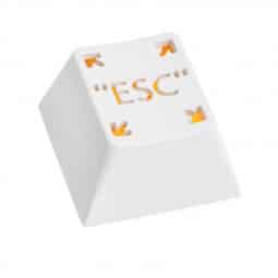 ZOMOPLUS Aluminium Keycap "ESC" - weiß/orange