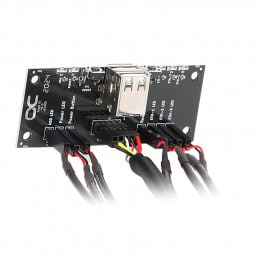 Alphacool Front I/O-Panel mit USB 2.0 und Kabelsatz für Servergehäuse