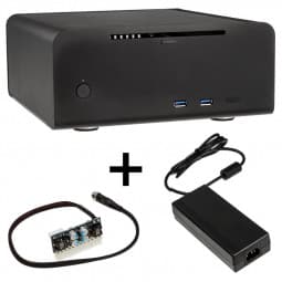 Streacom ST-FC8B Alpha Optical Fanless HTPC-Gehäuse + 120-Watt-Netzteil