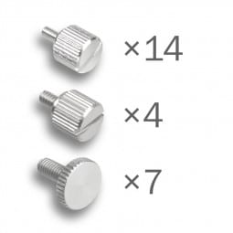 DimasTech Benchtable NANO Silver ThumbScrews Kit