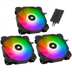 Corsair iCUE SP120 Elite RGB PWM Lüfter 3er Pack inkl. RGB-Controller - 120mm