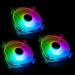 Lamptron Icecloud+ ARGB 120 Triple PWM Lüfter Kit - transparent