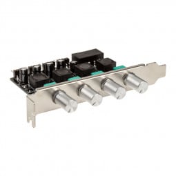 Lamptron CP436 4-Kanal-Lüftersteuerung für PCI-Slot - silber