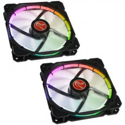 Raijintek Auras 14 RGB LED-Lüfter 2er Set - 140mm