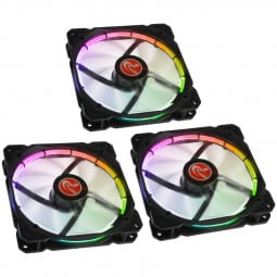 Raijintek Auras 14 RGB LED-Lüfter 3er Set - 140mm