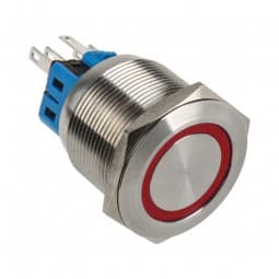 DimasTech Vandalismusschalter/-taster 25mm - Silverline - rot