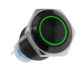 Lamptron Vandalismusschalter 19mm - Blackline - green