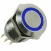 Lamptron Vandalismustaster / Schalter 16mm - Silverline - blue