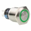 Lamptron Vandalismustaster / Schalter 19mm - Silverline - green