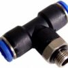 Adapter T-Splitter G1/8 Zoll AG auf 2x 8/6mm - schwarz