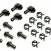 Wasseranschluss-Set Fitting 10mm gerade/gewinkelt - black