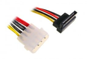 InLine SATA Stromadapterkabel an 4-Pol Molex gewinkelt unten