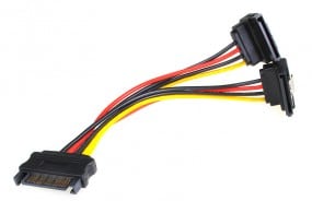 InLine SATA Strom-Y-Kabel SATA gewinkelt - 0