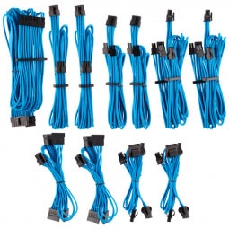 Corsair Premium Pro Sleeved Kabel-Set (Gen 4) - blau