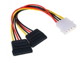 InLine 4-Pol Molex Strom Y-Kabel an 2x SATA-Strom - 0