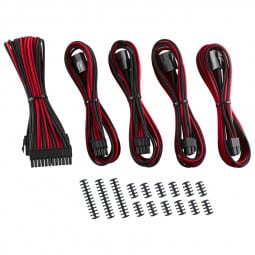 CableMod Classic ModMesh Cable Extension Kit - 8+8 Series - schwarz/rot
