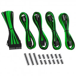 CableMod Classic ModMesh Cable Extension Kit - 8+8 Series - schwarz/hellgrün