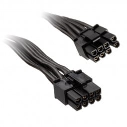 SilverStone 8 Pin PCIe zu 6+2 Pin PCIe Kabel 350mm - schwarz