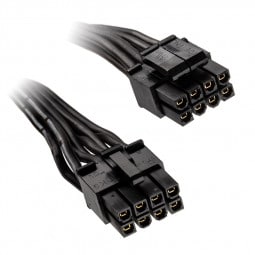 SilverStone 8 Pin ATX zu 4+4 Pin Kabel 350mm - schwarz