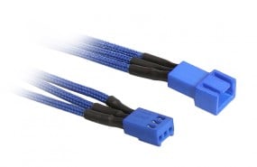 BitFenix 3-Pin Verlängerung 60cm - sleeved blau/blau