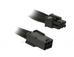 BitFenix 6-Pin PCIe Verlängerung 45cm - sleeved schwarz/schwarz