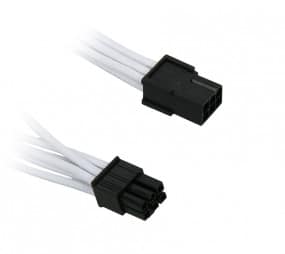 BitFenix 6-Pin PCIe Verlängerung 45cm - sleeved weiß/schwarz