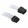 BitFenix 8-Pin PCIe Verlängerung 45cm - sleeved weiß/schwarz