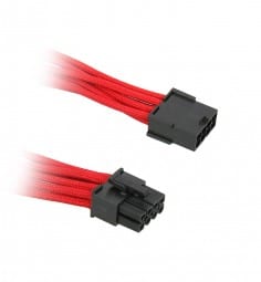 BitFenix 8-Pin PCIe Verlängerung 45cm - sleeved rot/schwarz