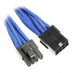 BitFenix 6+2-Pin PCIe Verlängerung 45cm - sleeved blau/schwarz