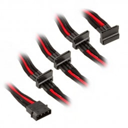 SilverStone 4-Pol-Molex zu 4x SATA Kabel