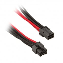 SilverStone 6-Pin-PCIe zu 6-Pin-PCIe Kabel 250mm - schwarz/rot