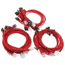 Super Flower Sleeve Cable Kit - rot