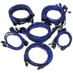 Super Flower Sleeve Cable Kit Pro - schwarz/blau
