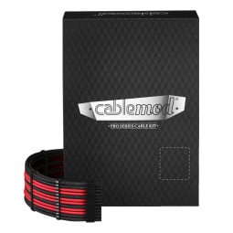 CableMod C-Series PRO ModMesh Cable Kit für RMi/RMx/RM (Black Label) - schwarz/rot