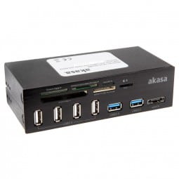 Akasa AK-HC-05U3BK Internal 6-Port USB 3.0 Card Reader - schwarz