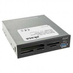 Akasa AK-ICR-33 USB 3.1 Typ C Panel und Card Reader - schwarz