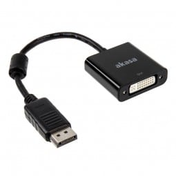 Akasa DisplayPort Adapter (aktiv) auf DVI - schwarz