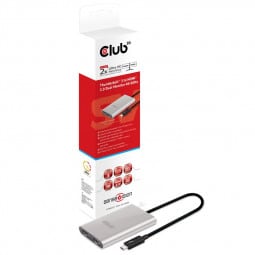 Club 3D Thunderbolt 3 auf HDMI 2.0 2x Monitor 4K60Hz - 27 mm