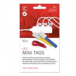 LABEL THE CABLE Mini Klettbinder 10er Set - bunt gemischt