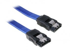 BitFenix SATA 3 Kabel 30cm - sleeved blau/schwarz
