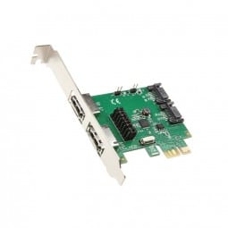 InLine Schnittstellenkarte PCIe x1 für 2x SATA 6G / 2x eSATA 6G