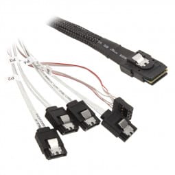 SilverStone SST-CPS03 Mini-SAS zu SATA Kabel - 50 cm