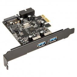 SilverStone SST-EC04-E PCIe-Karte für 2 int./ext. USB-3.0-Ports