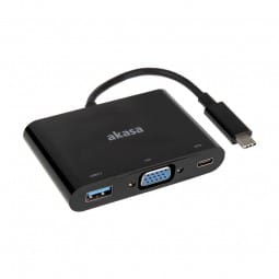 Akasa Typ-C zu VGA Konverter mit USB 3.0 Typ-A-Port