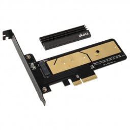 Akasa M.2 X4 PCI-E 3.0 Adapter Karte - schwarzes PCB
