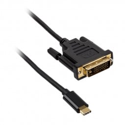 Akasa Typ C Adapter Kabel auf DVI - schwarz