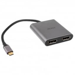 Akasa USB Typ C zu Dual DisplayPort MST Adapter